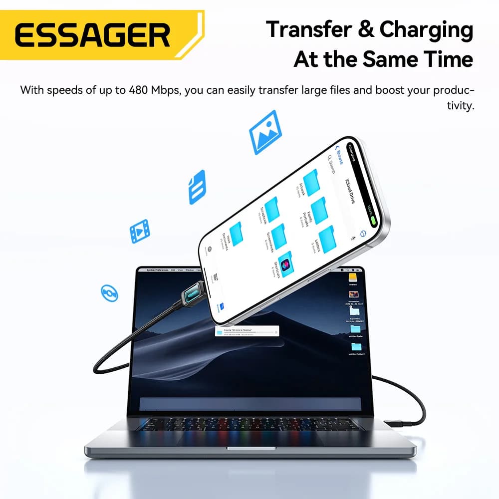 Kabel USB-C na USB-C s LED zaslonom, brzo punjenje, 100W