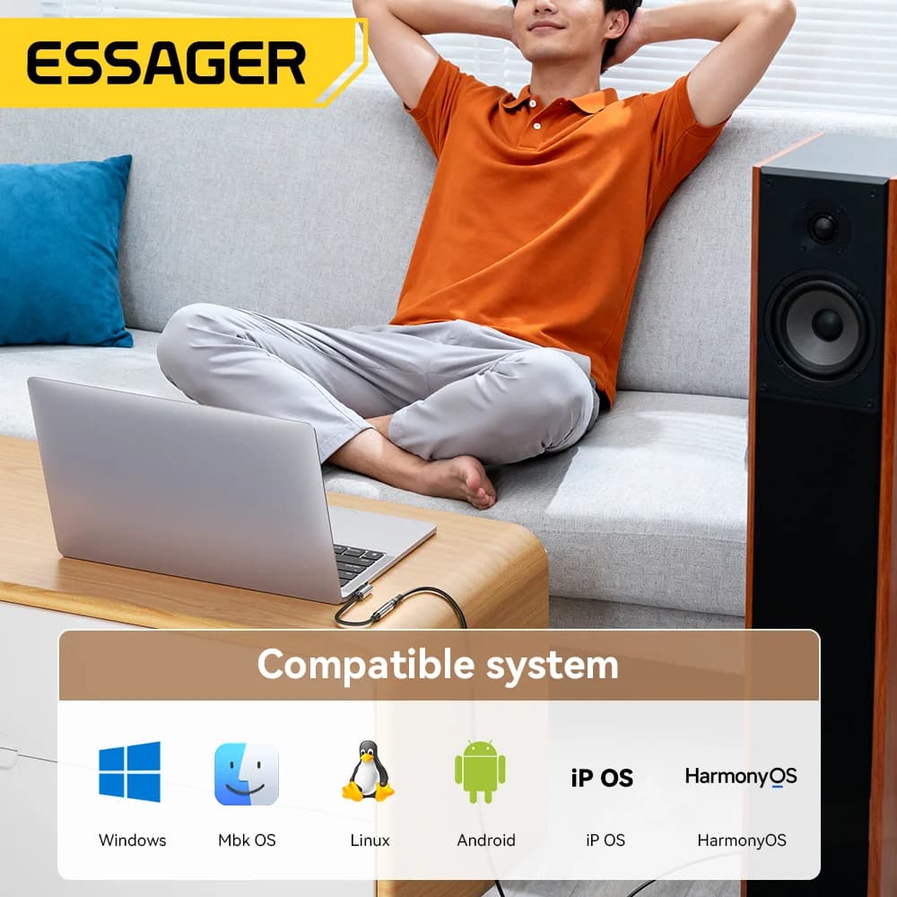 L-oblik USB-C na 3.5mm audio adapter