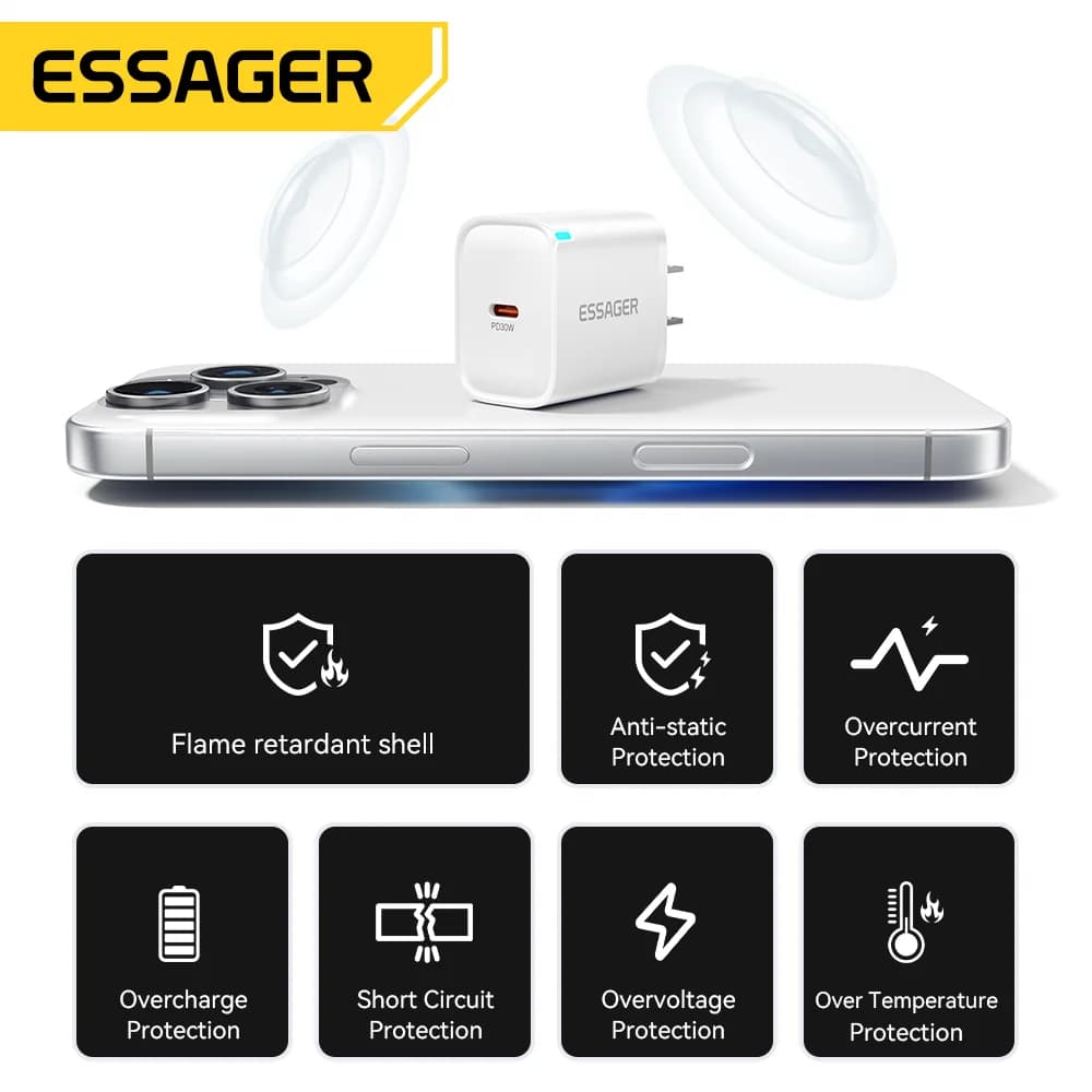 Mini USB-C punjač 30W sa setom Lightning kabela