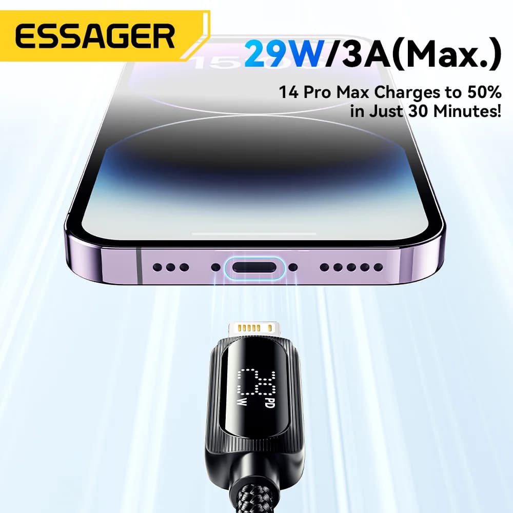 USB-C na Lightning kabel 29W s digitalnim zaslonom