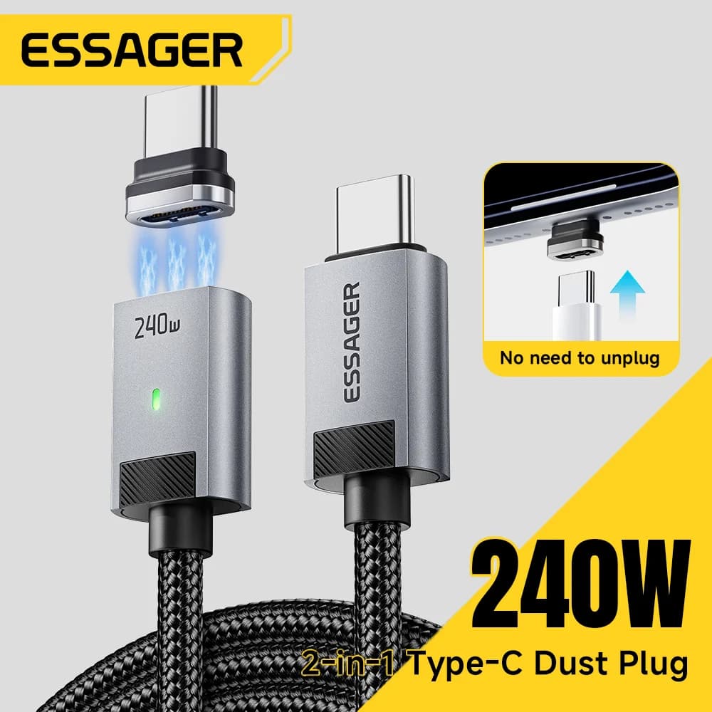 240W magnetski USB-C na USB-C kabel za punjenje