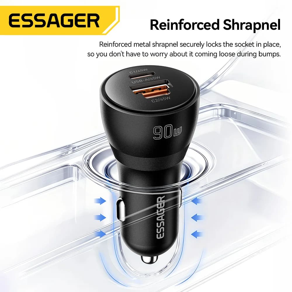 90W USB Type-C PD brzi punjač za automobil
