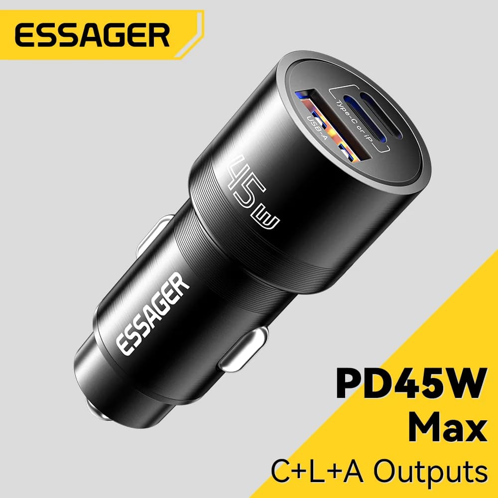 45W USB-C punjač za automobil s PD i QC 3.0