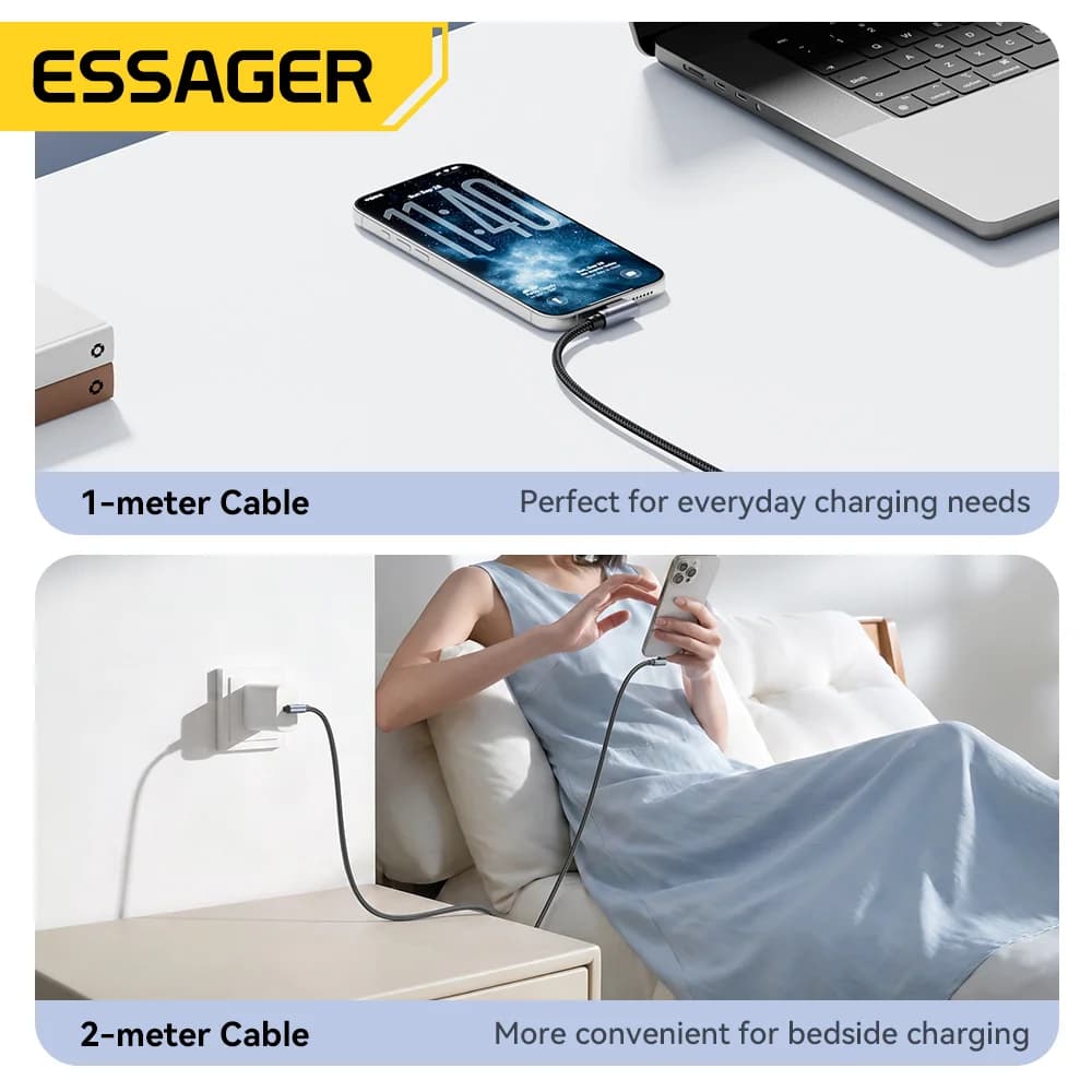Kutni 100W USB-C na USB-C kabel za brzo punjenje