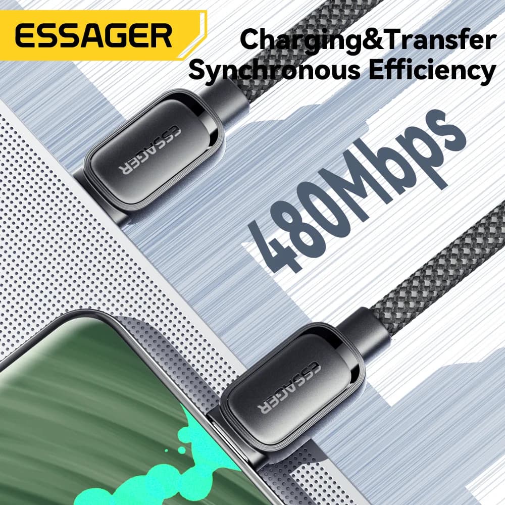 Kabel USB-C na USB-C, magnetski, uvlačivi, 100W