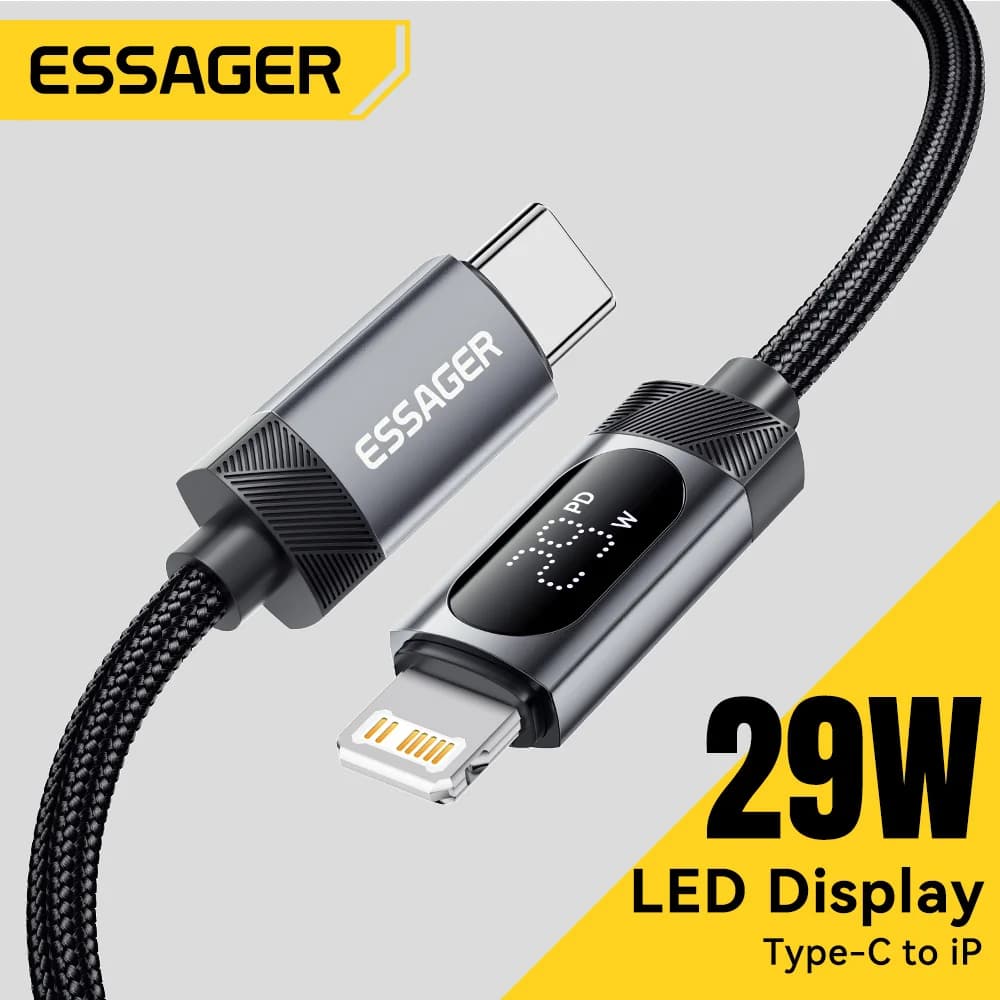 USB-C na Lightning kabel s digitalnim zaslonom, 29W PD