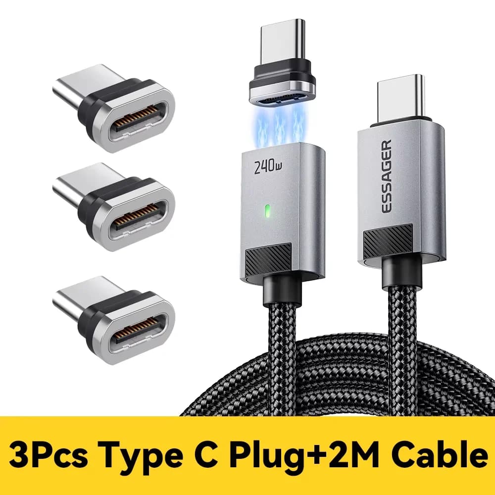240W magnetski USB-C na USB-C kabel za punjenje
