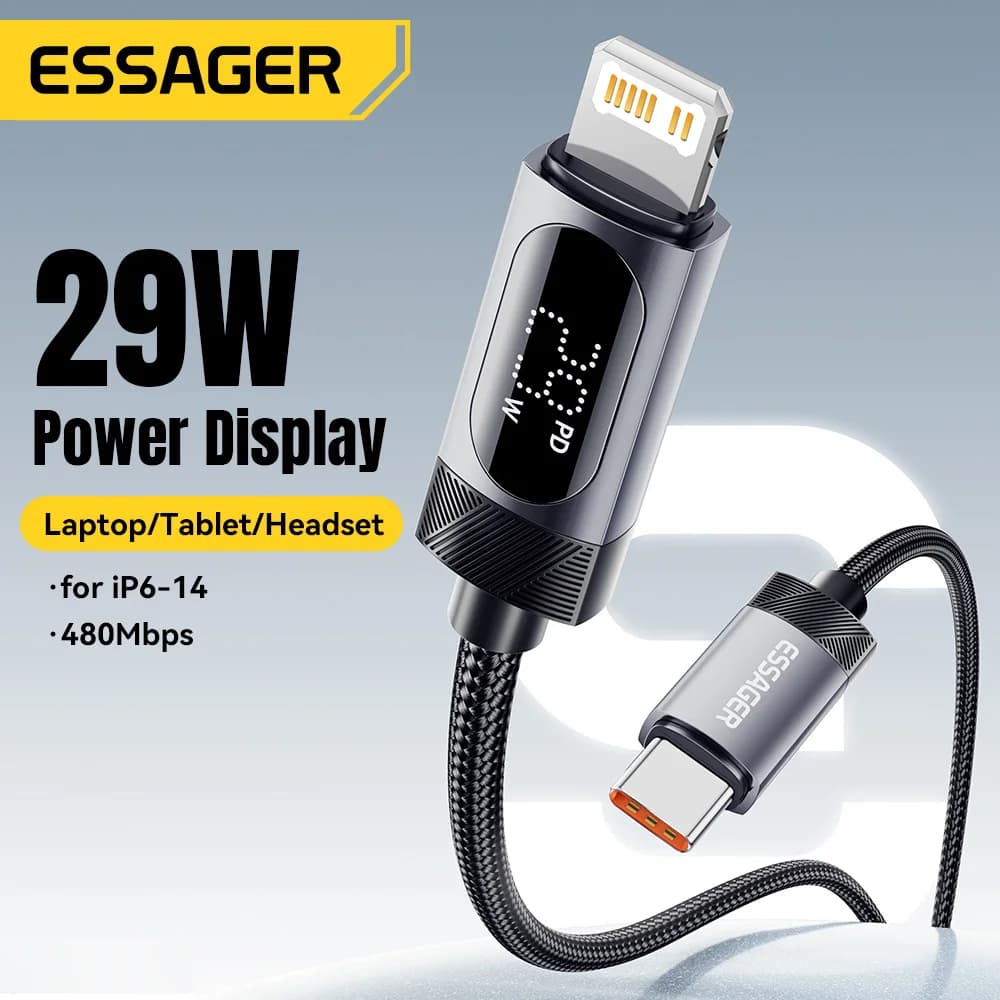 USB-C na Lightning kabel s digitalnim zaslonom, 29W PD