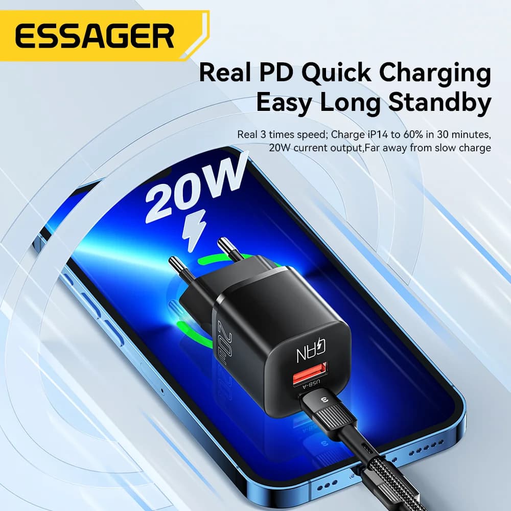 20W GaN USB-C PD brzi punjač