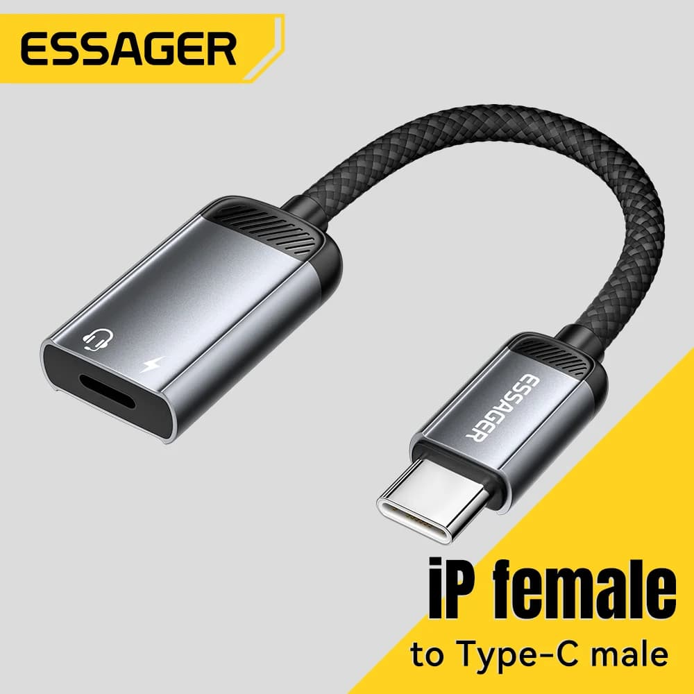 USB-C ženski na Lightning muški OTG audio adapter
