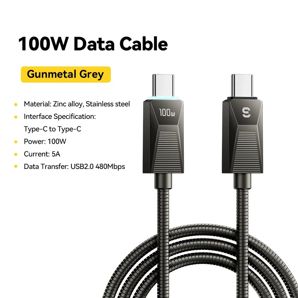 Kabel za brzo punjenje USB-C 240W od nehrđajućeg čelika