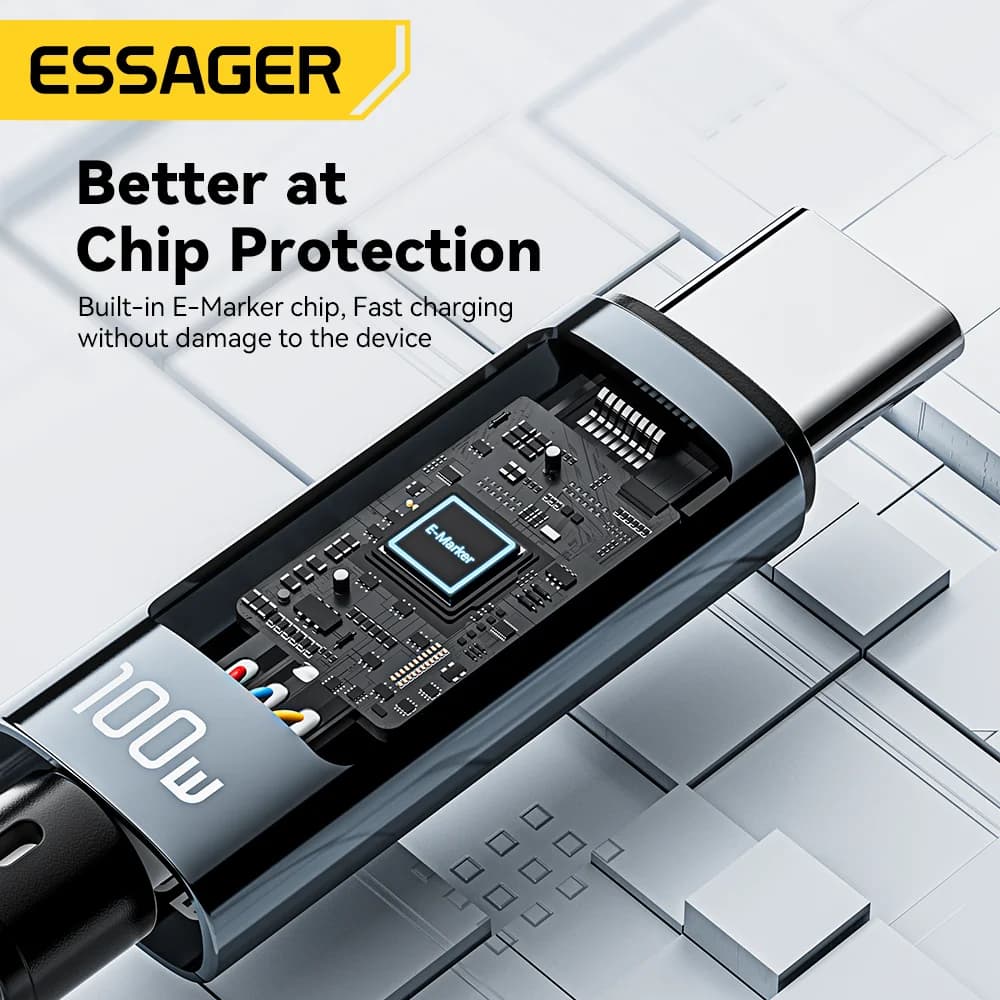 USB Type-C kabel 100W s kutom od 90° i LED zaslonom