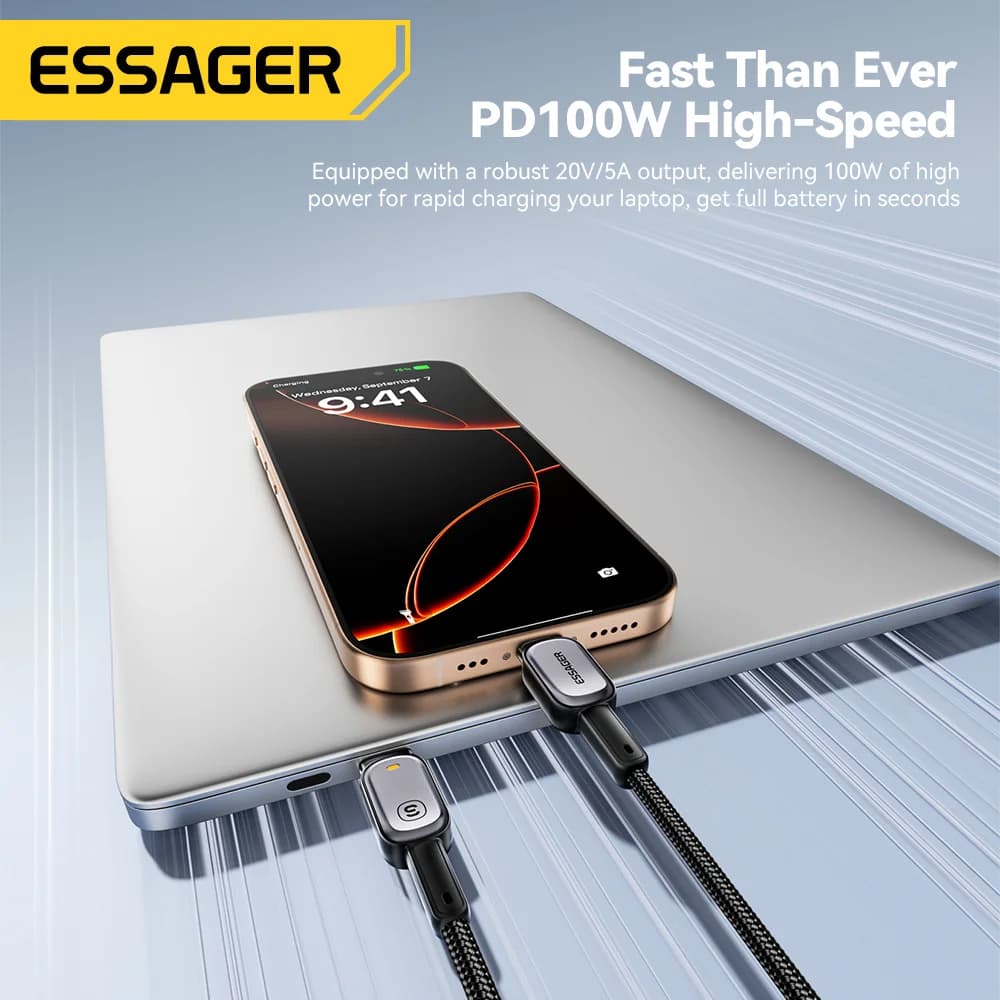 LED 100W USB-C na USB-C kabel, 5A PD brzo punjenje